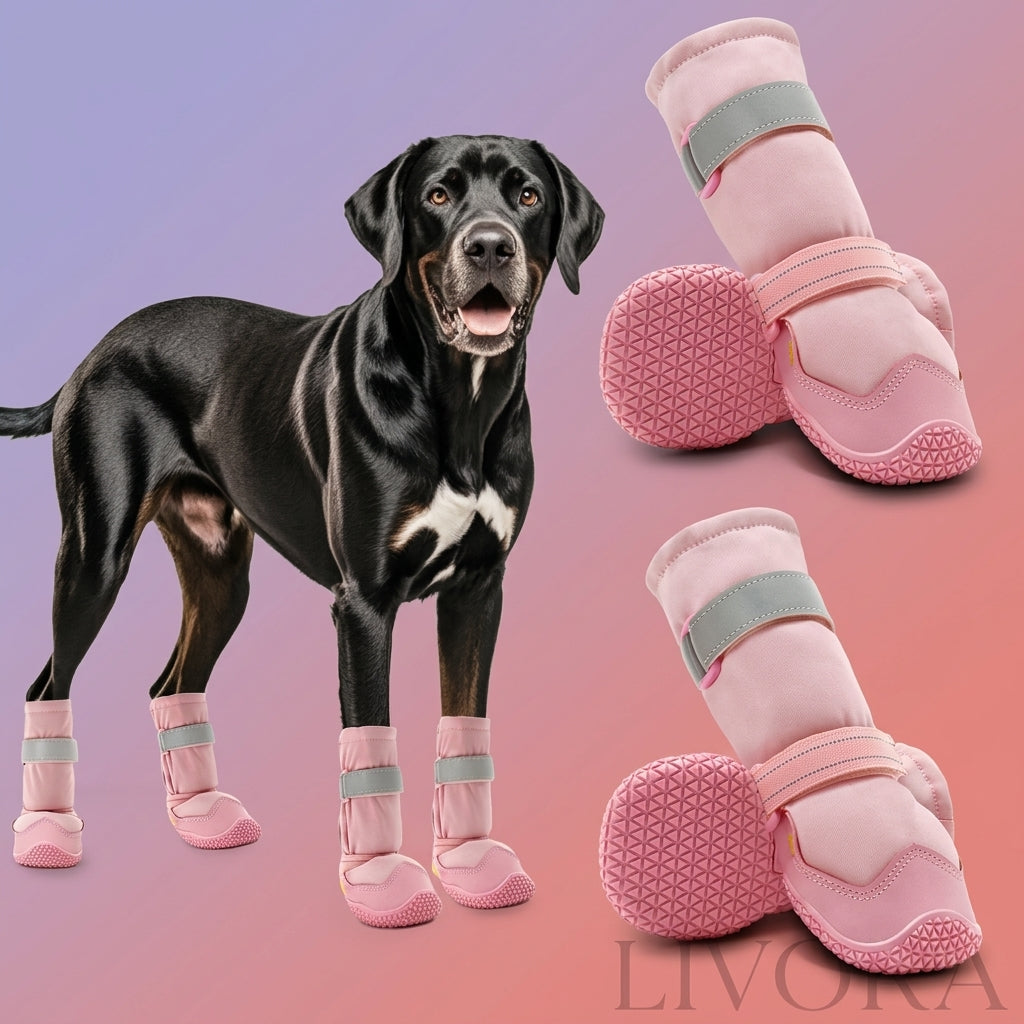 High Coverage Waterproof Dog Boots & Booties – Non-Slip Paw Protection for Winter, Snow, Hot Pavement, and Outdoor HikingProduct.