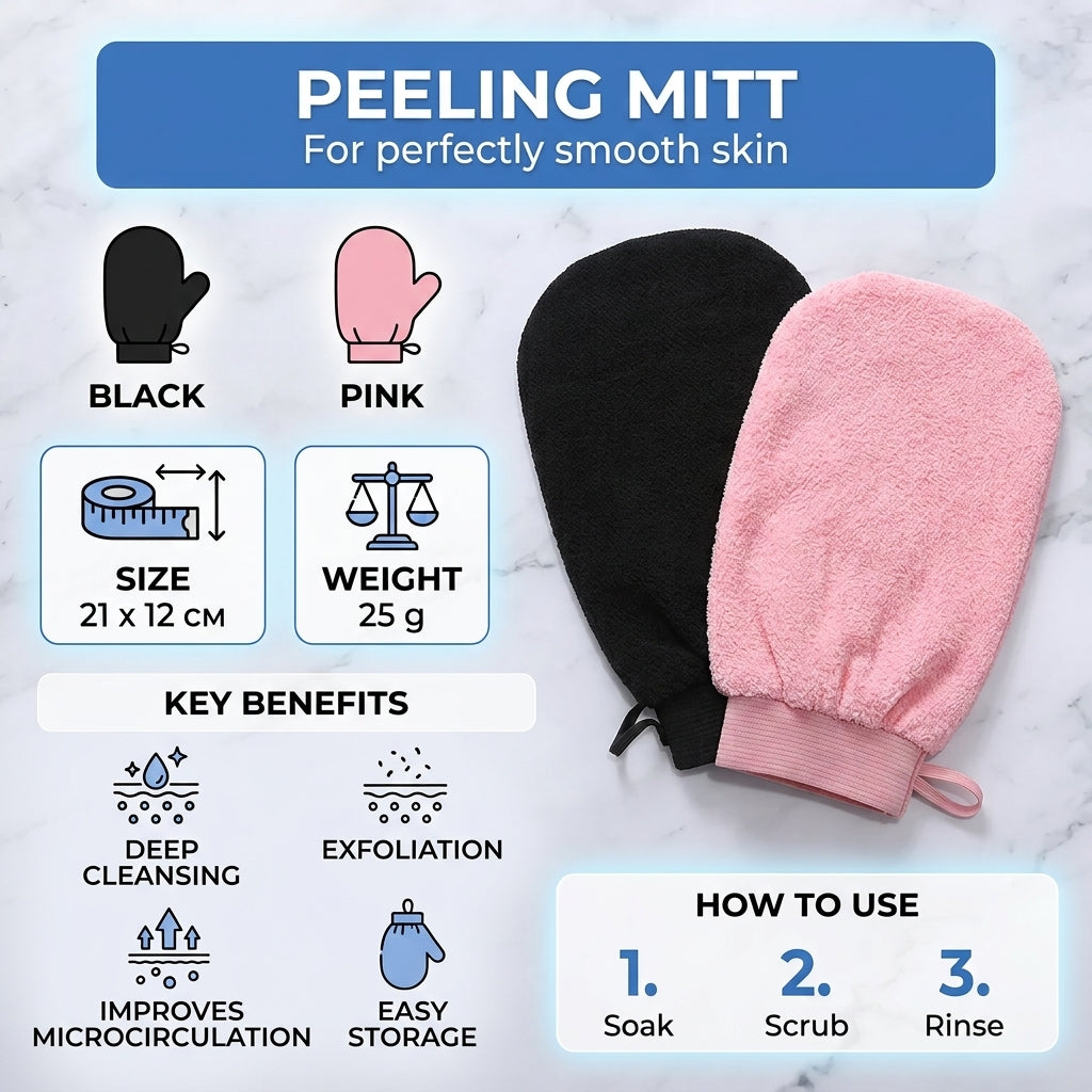 Exfoliating Body Glove – Deep Cleansing & Visibly Silkier Skin