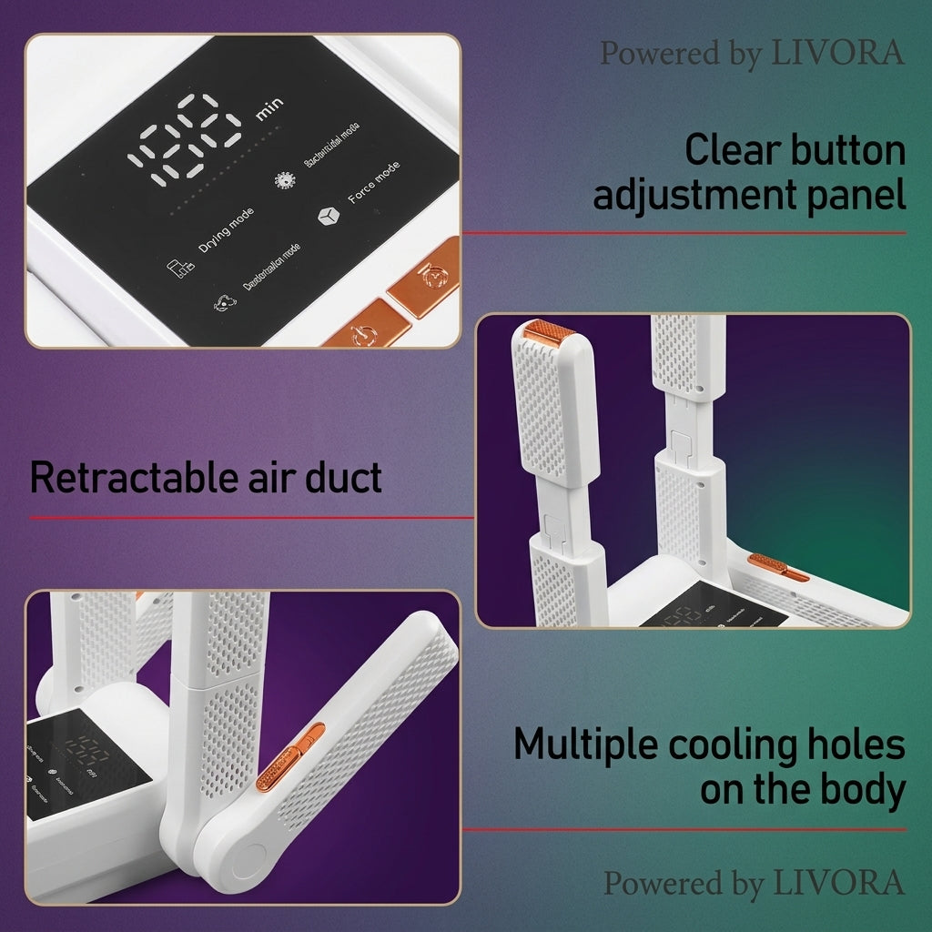 LIVORA Electric Shoe & Boot Dryer with UV Sterilization