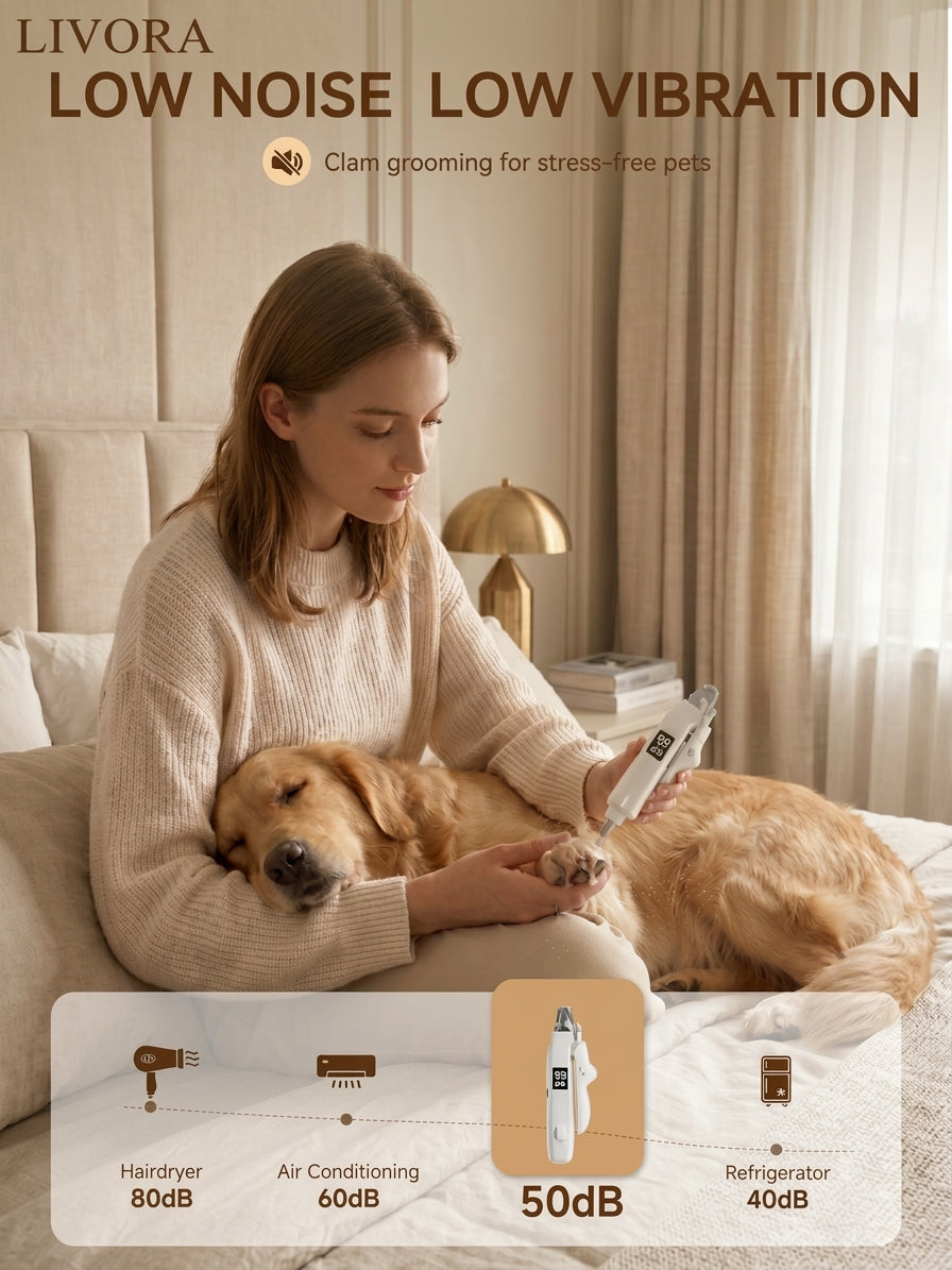 LIVORA 2-in-1 LED Pet Nail Clipper & Grinder