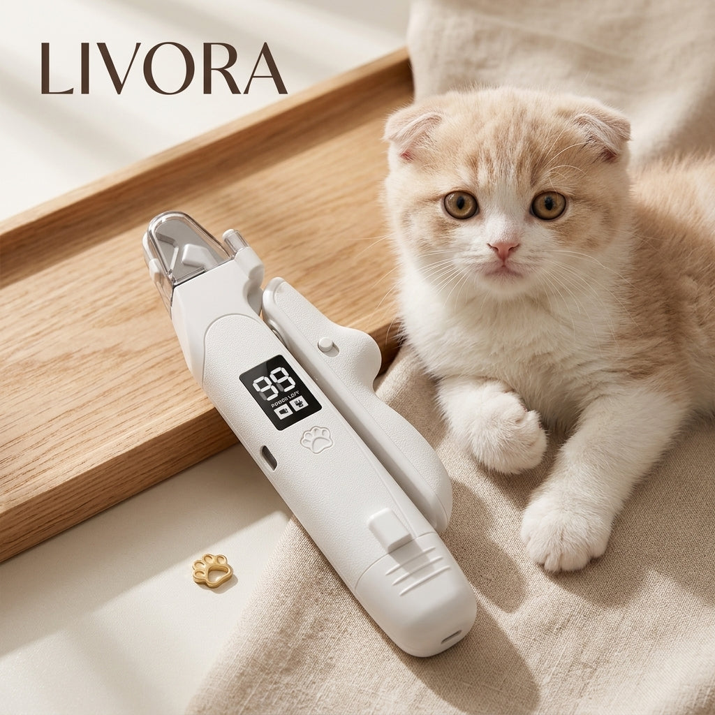 LIVORA 2-in-1 LED Pet Nail Clipper & Grinder