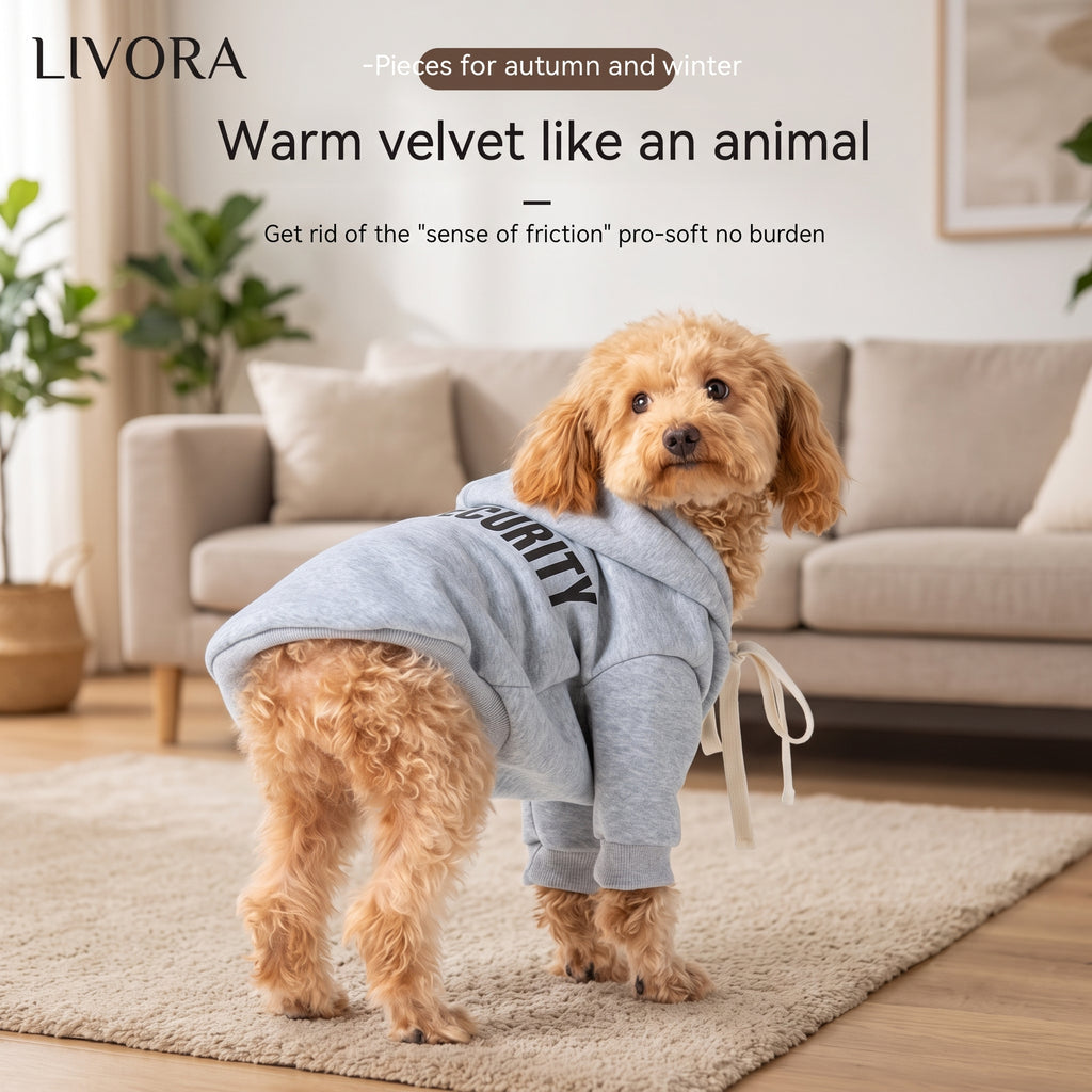 Casual Fleece-Lined Dog Hoodie